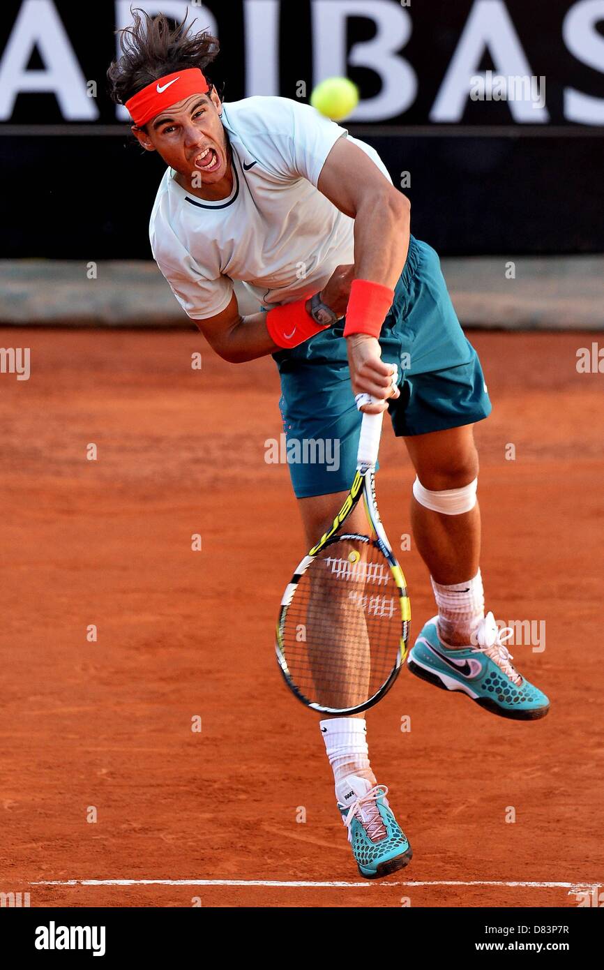 Rom, Italien. 17. Mai 2013. Foro Italico Rom Masters ATP Herren-Tennisturnier Rafael Nadal Spanien. Bildnachweis: Aktion Plus Sportbilder / Alamy Live News Stockfoto