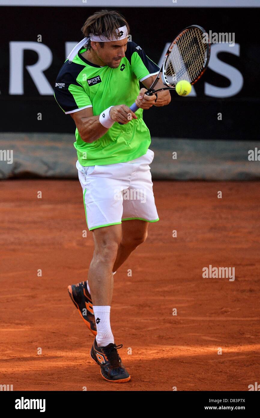 Rom, Italien. 17. Mai 2013. Foro Italico Rom Masters ATP Herren-Tennisturnier David Ferrer Spanien. Bildnachweis: Aktion Plus Sportbilder / Alamy Live News Stockfoto