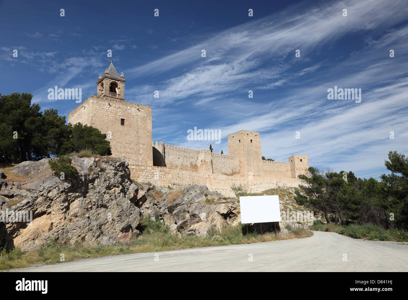 Maurische Festung Alcazaba in Antequera, Andalusien Spanien Stockfoto