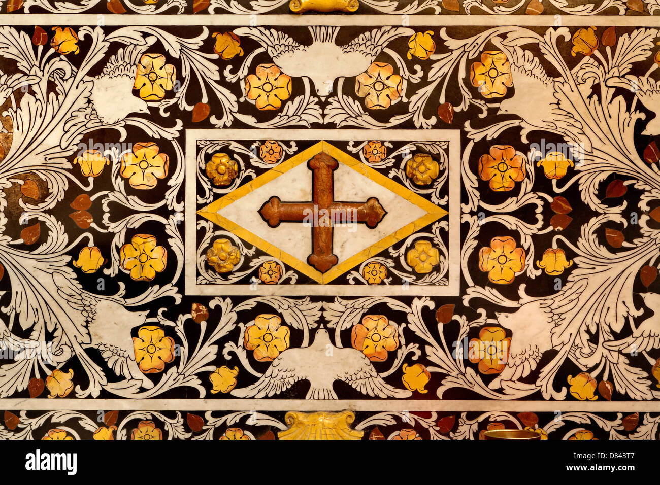 PALERMO - APRIL 9: Detail des barocken Mosaik aus Seitenaltar in der Kathedrale von Monreale. Stockfoto