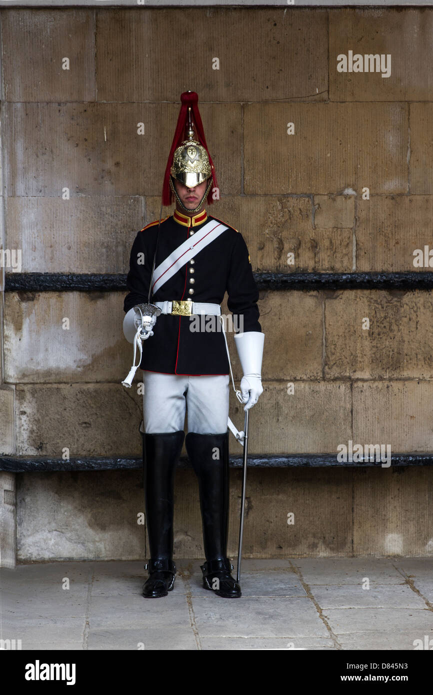 Horse Guard Sentry im Dienst Stockfoto