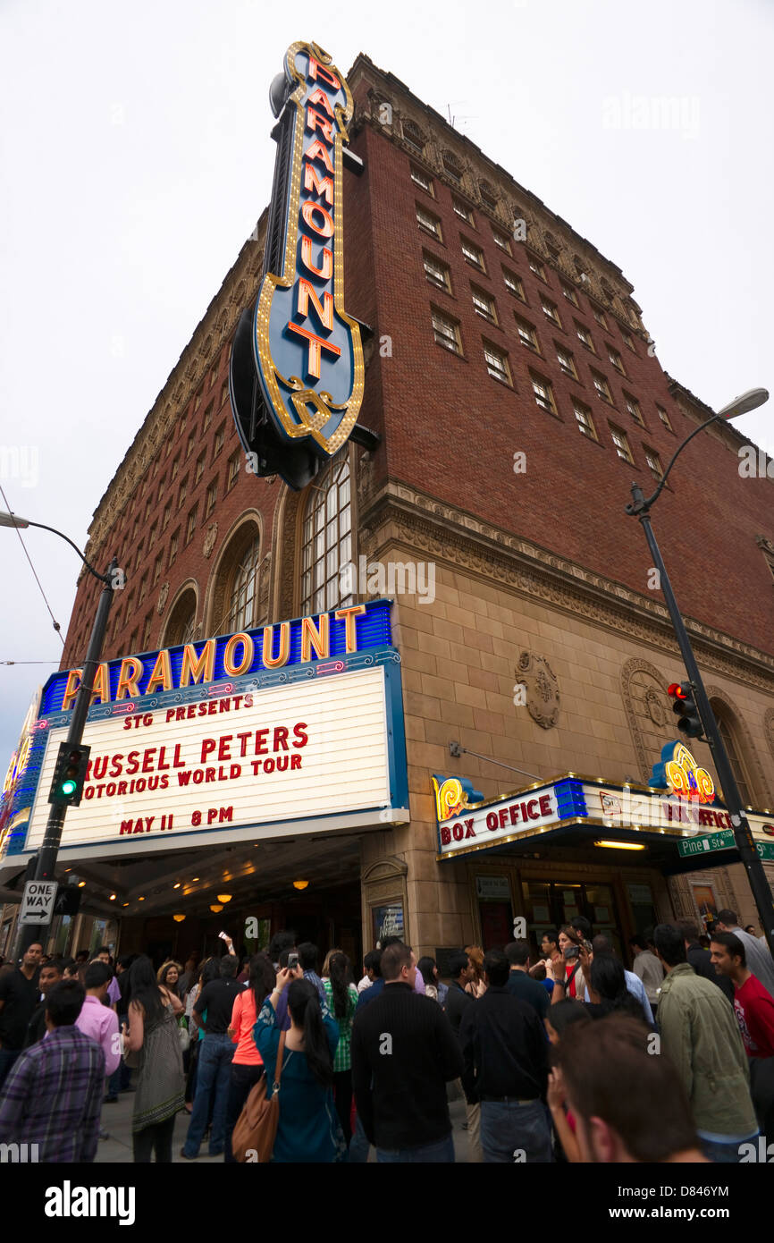 Eine Comedy-Show am Samstagabend in Seattle Washington Stockfoto
