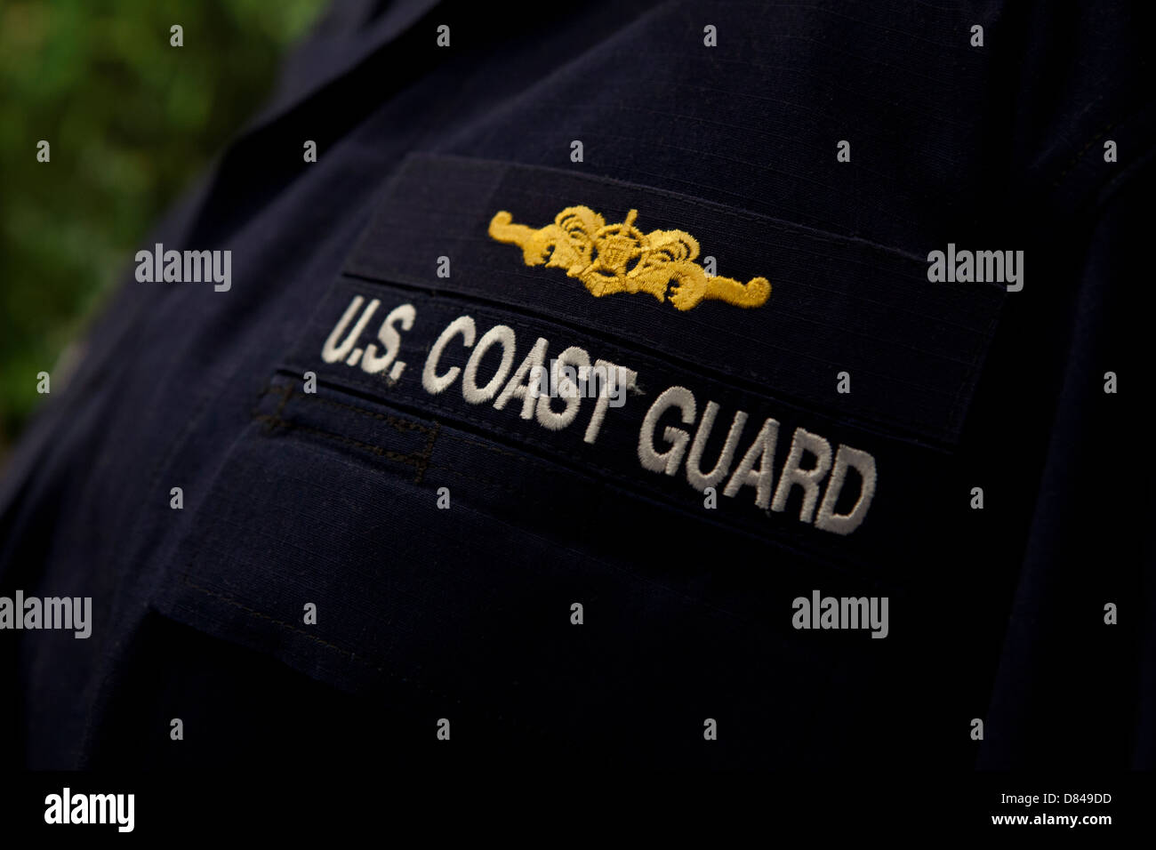 United States Coast Guard Kampfuniform - Betrieb Kleid Uniform Stockfoto