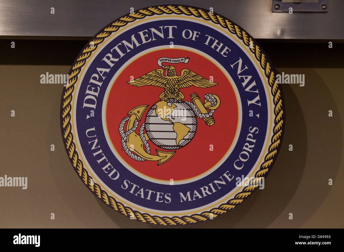 Siegel des US Marine Corps Stockfoto