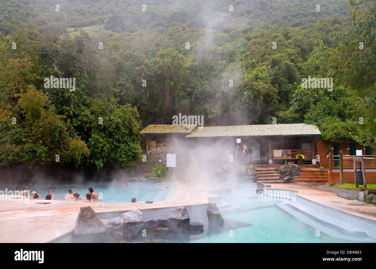 Heißen Quellen bei Papallacta, Ecuador Stockfoto