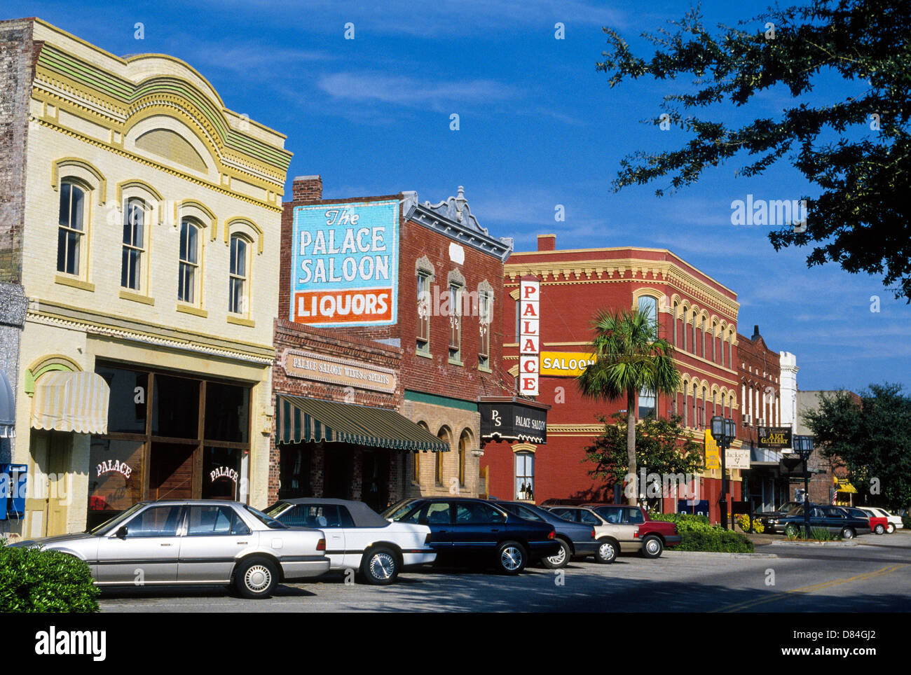 Das Palace Saloon wurde Floridas älteste Barraum und ein Wahrzeichen seit 1903 in Fernandina Beach an der Atlantikküste auf Amelia Island, USA. Stockfoto