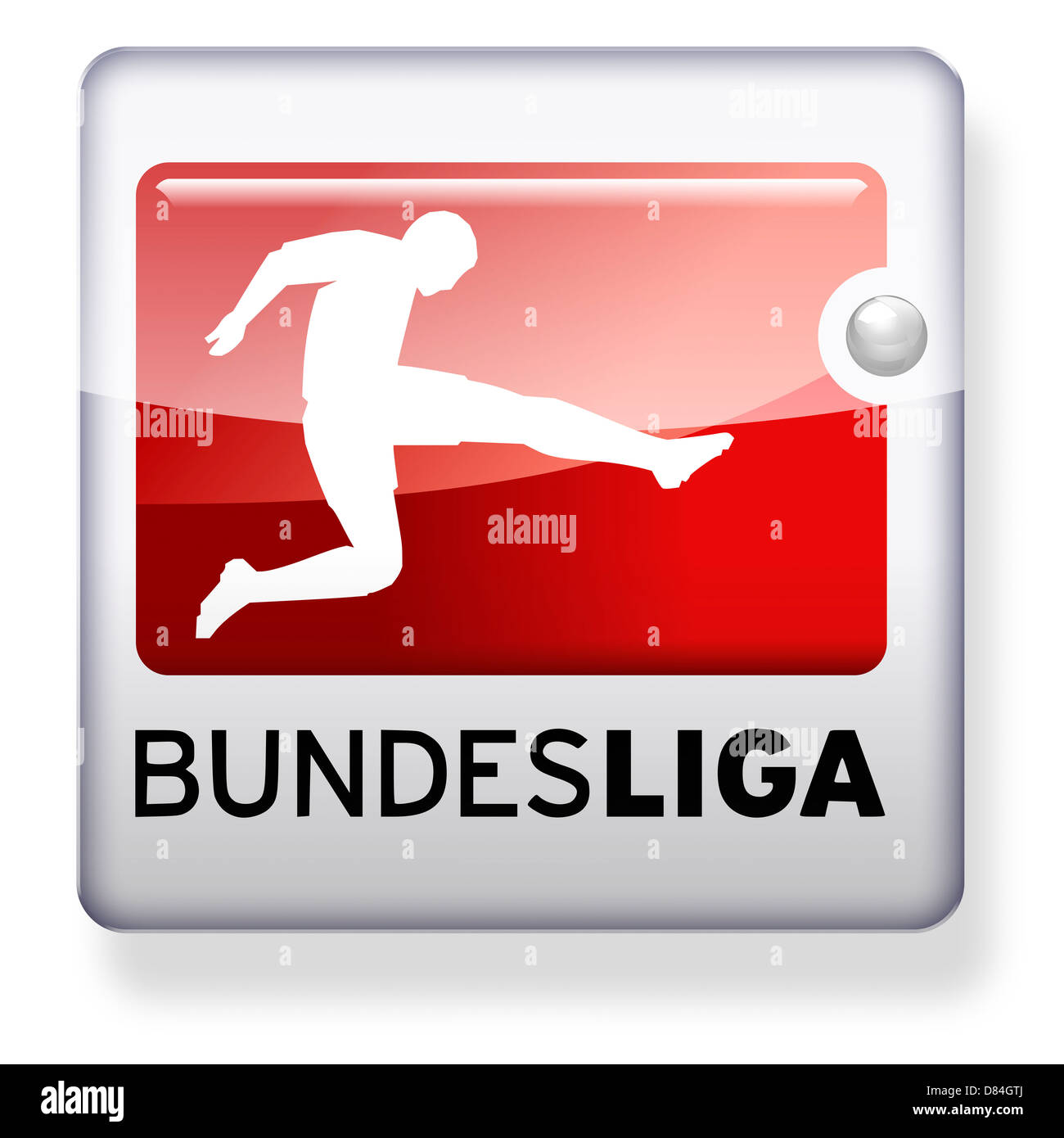 Bundesliga-Logo als ein app-Symbol. Clipping-Pfad enthalten. Stockfoto