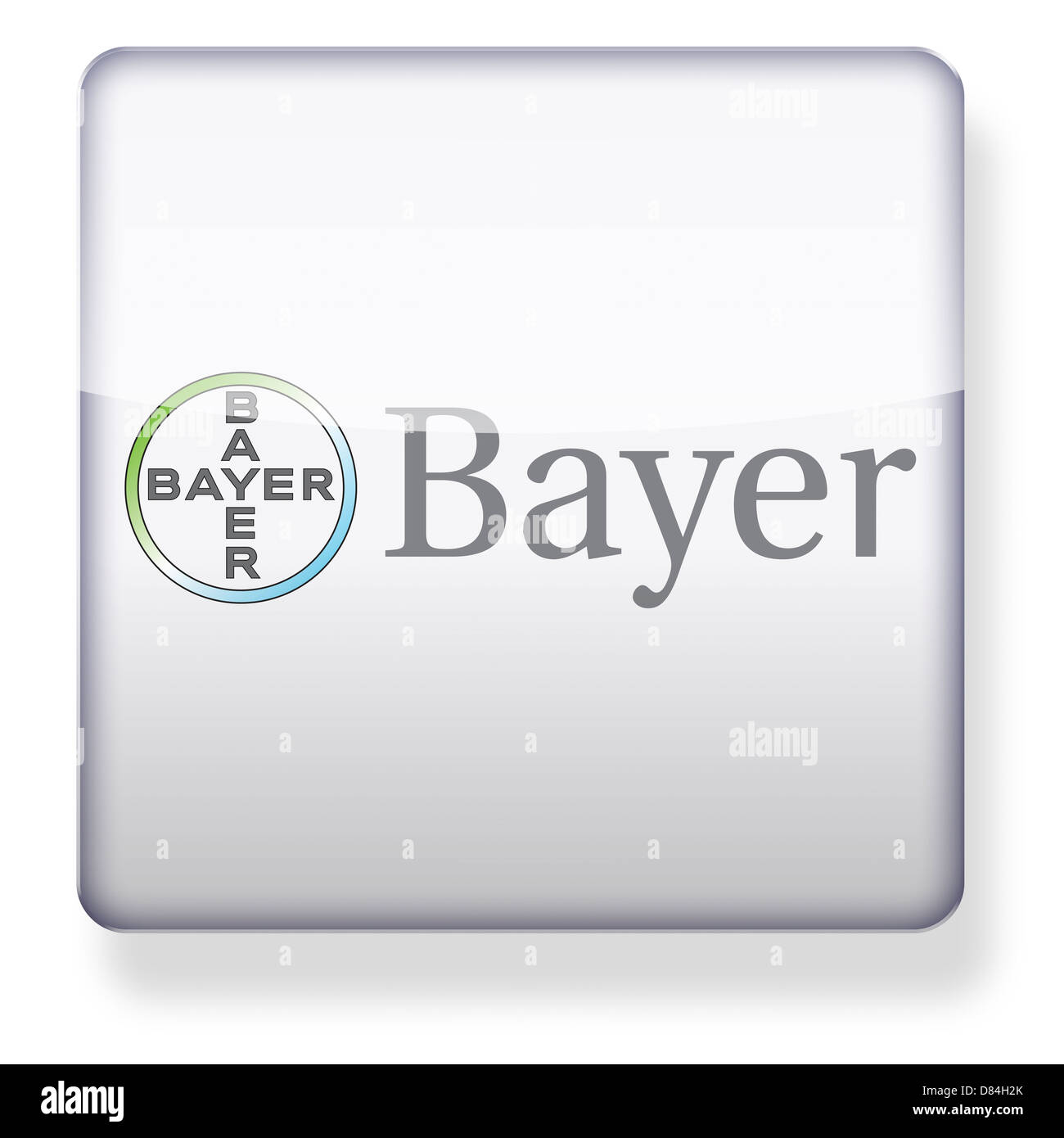 Bayer-Logo als ein app-Symbol. Clipping-Pfad enthalten. Stockfoto