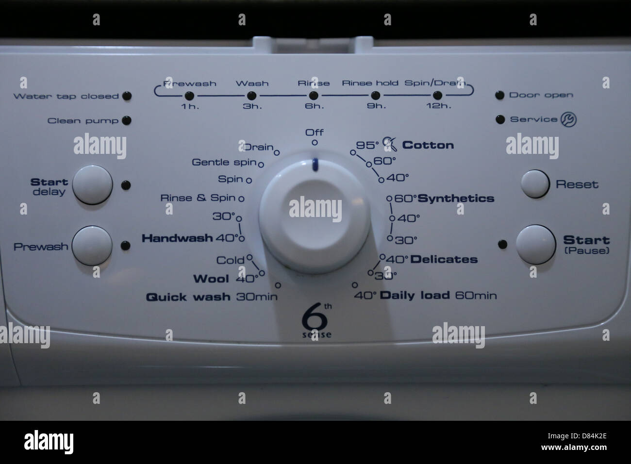 Waschmaschine-Panel Stockfoto