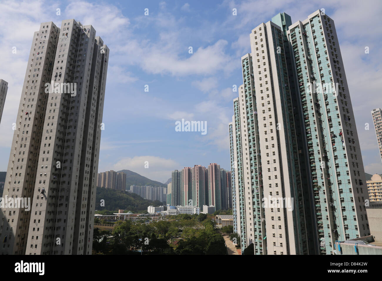 Wohnhaus in Hang Hau, Hongkong Stockfoto