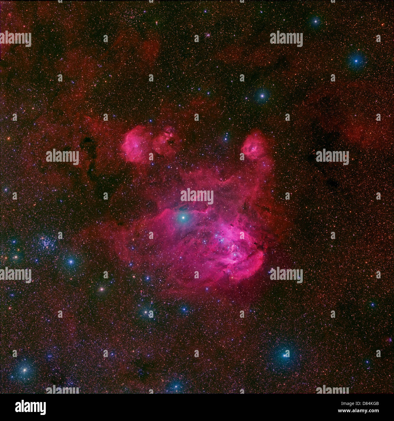 IC 2944, eine große HII-Region im Sternbild Centaurus Stockfoto
