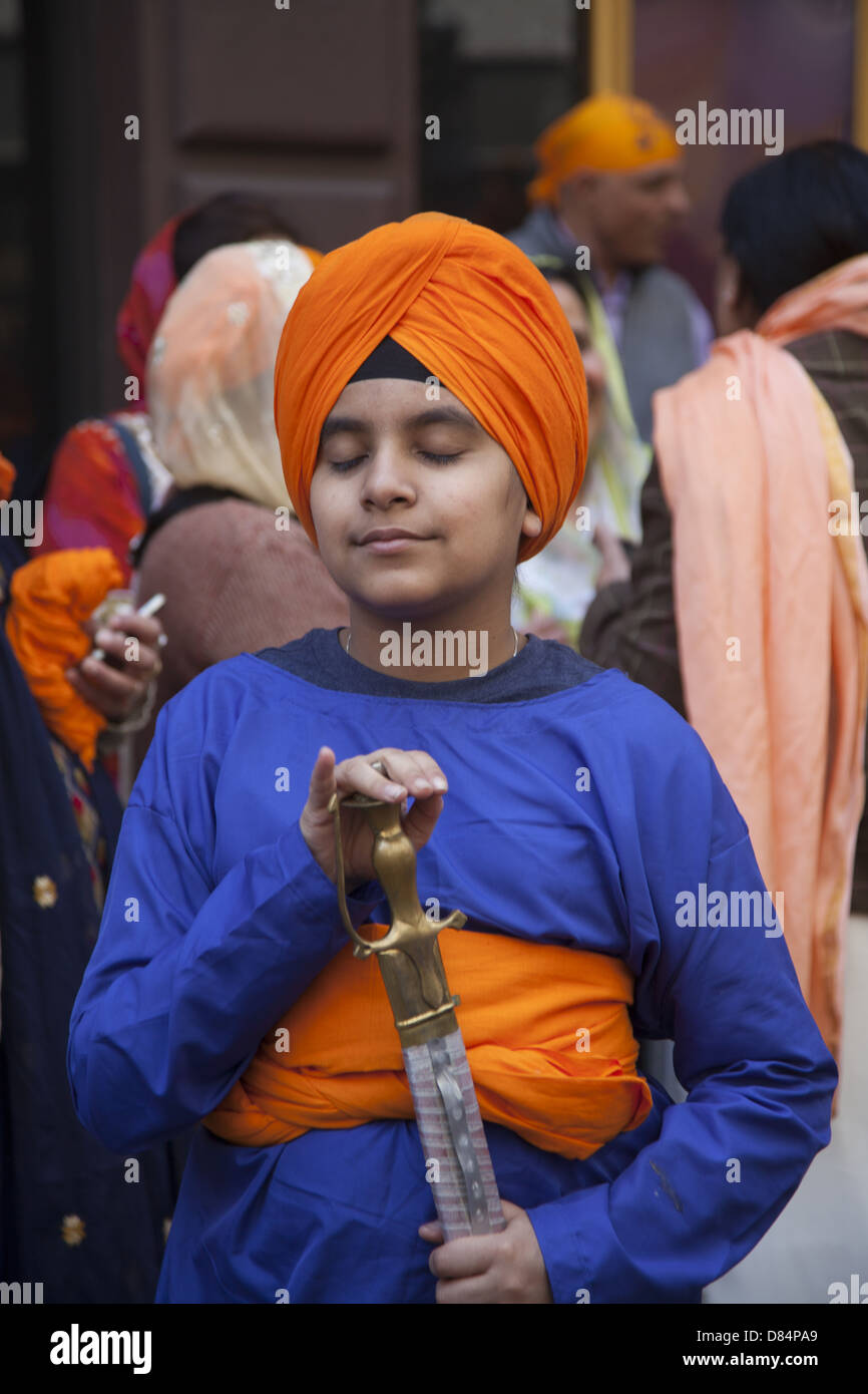 Jährliche Sikh Parade und Festival auf der Madison Avenue in New York City. Stockfoto