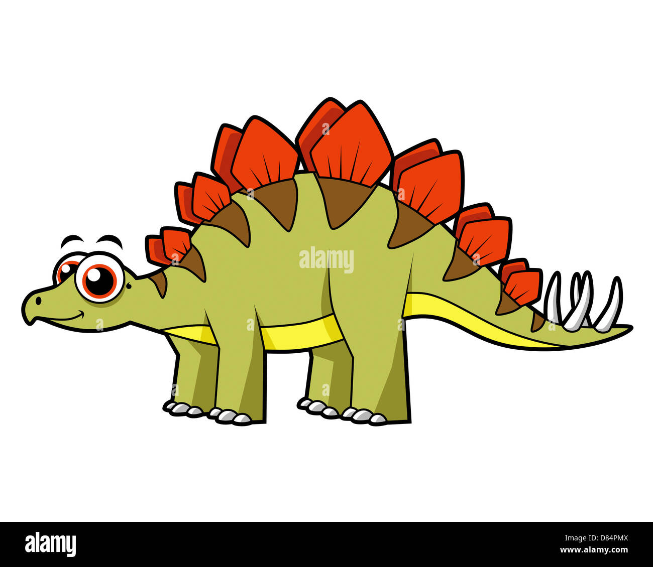 Niedliche Abbildung eines Dinosauriers Stegosaurus. Stockfoto