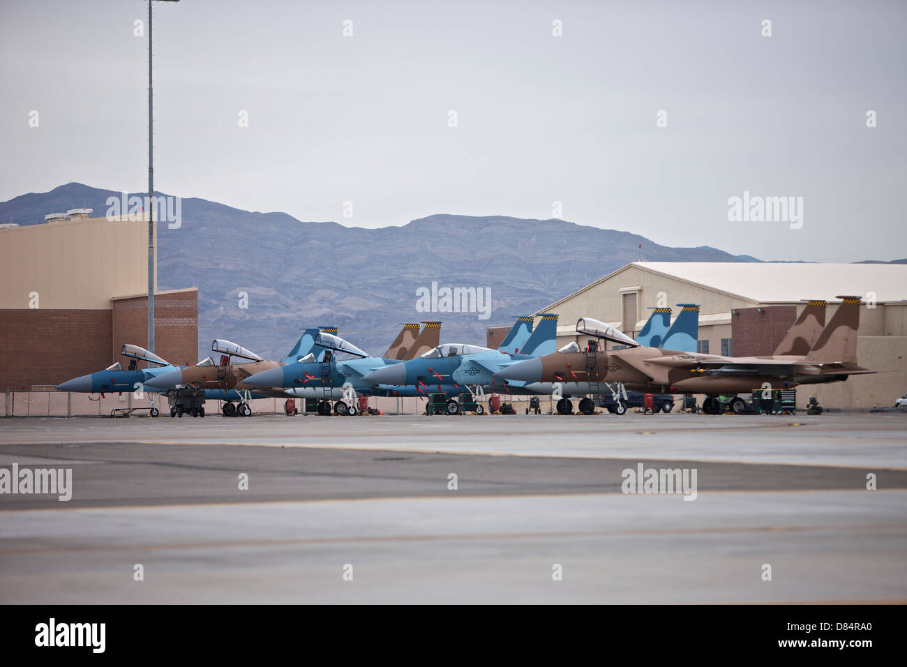 McDonnell Douglas F-15 C Adler der 57. Gegner Taktik-Gruppe am Nellis Air Force Base, Nevada. Stockfoto