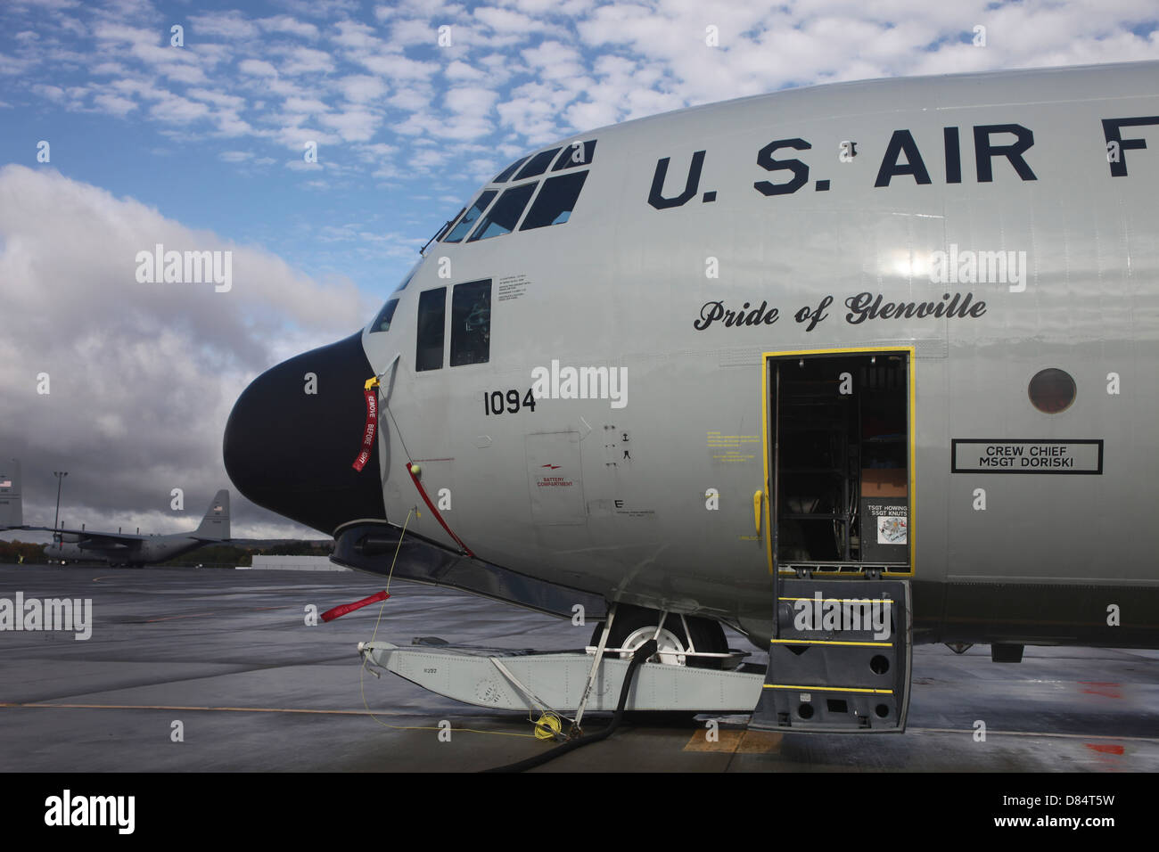 Nasenkonus Detail auf einem LC-130 H Flugzeuge der 109 Airlift Wing. Stockfoto