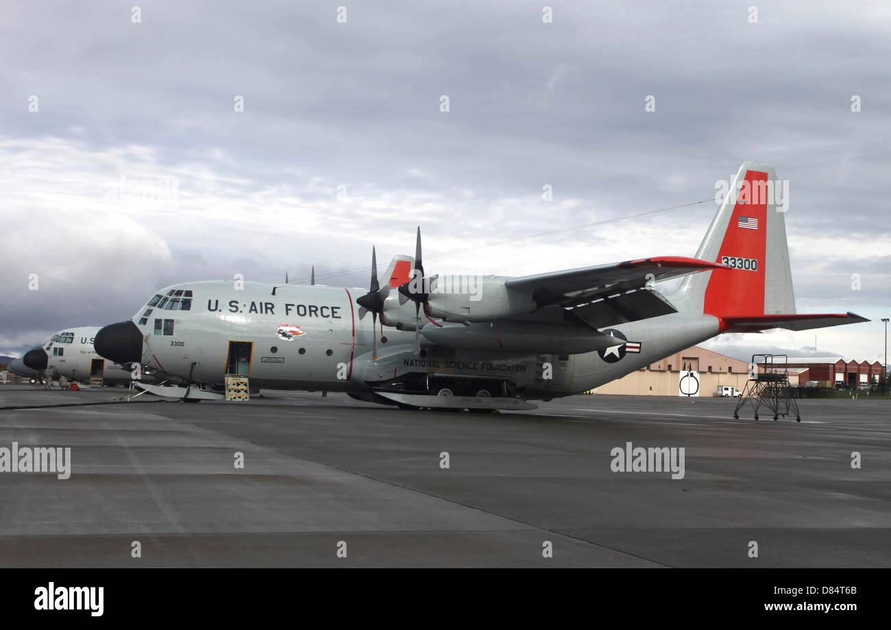 Ein LC-130H Flugzeuge der 109 Luftbrücke Flügel der New York Air National Guard, Schenectady County Airport, New York. Stockfoto