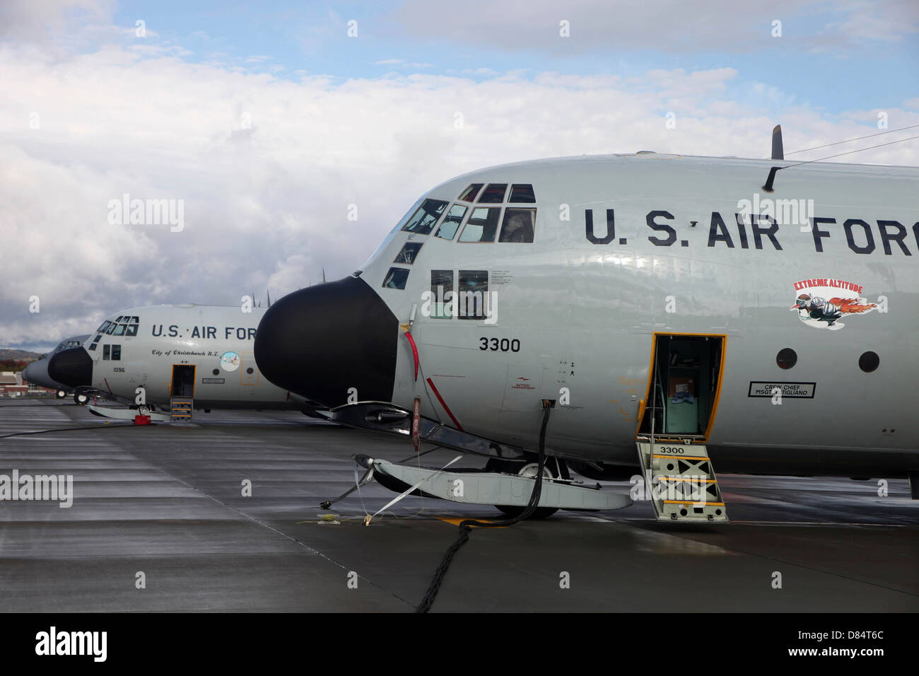 Nasenkonus Detail auf einem LC-130 H Flugzeuge der 109 Airlift Wing. Stockfoto
