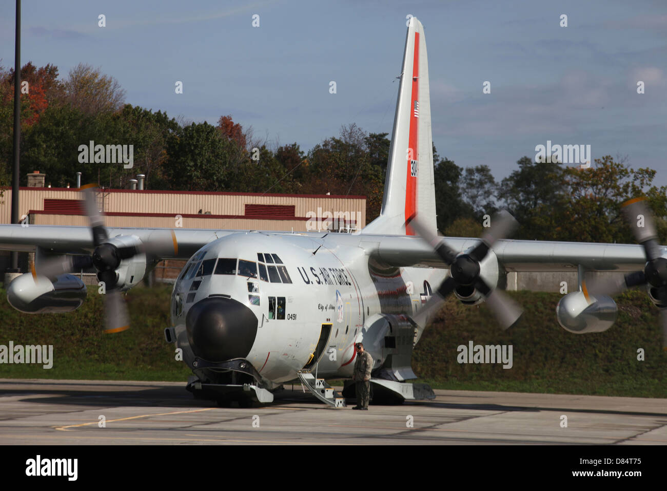 Ein LC - 130H Hercules von der New York Air National Guard. Stockfoto