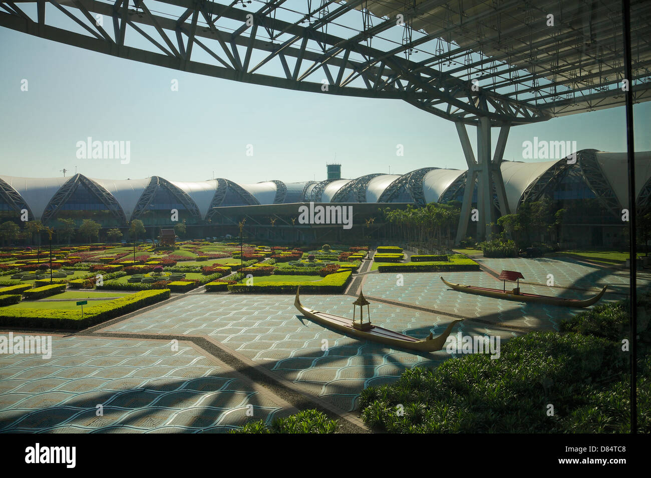 Der internationale Flughafen Suvarnabhumi, Bangkok, Thailand Stockfoto