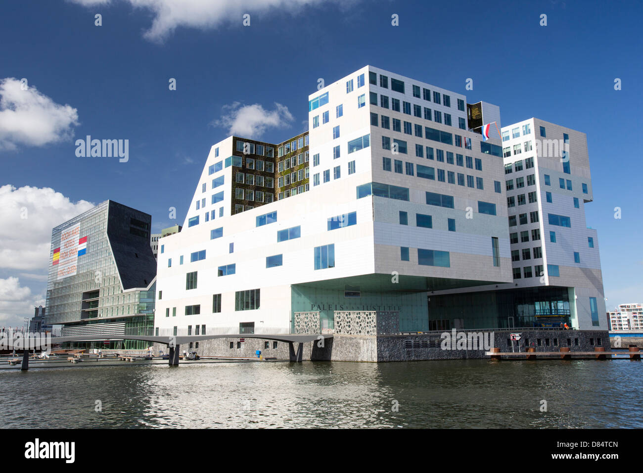 Die moderne Justizpalast Gebäude in Amsterdam, Niederlande. Stockfoto