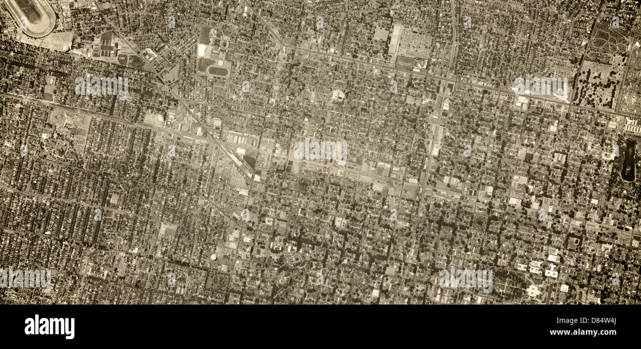 historische Luftaufnahme Sacramento, Kalifornien, 1952 Stockfoto