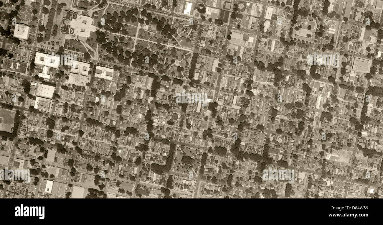 historische Luftaufnahme Sacramento, Kalifornien, 1952 Stockfoto