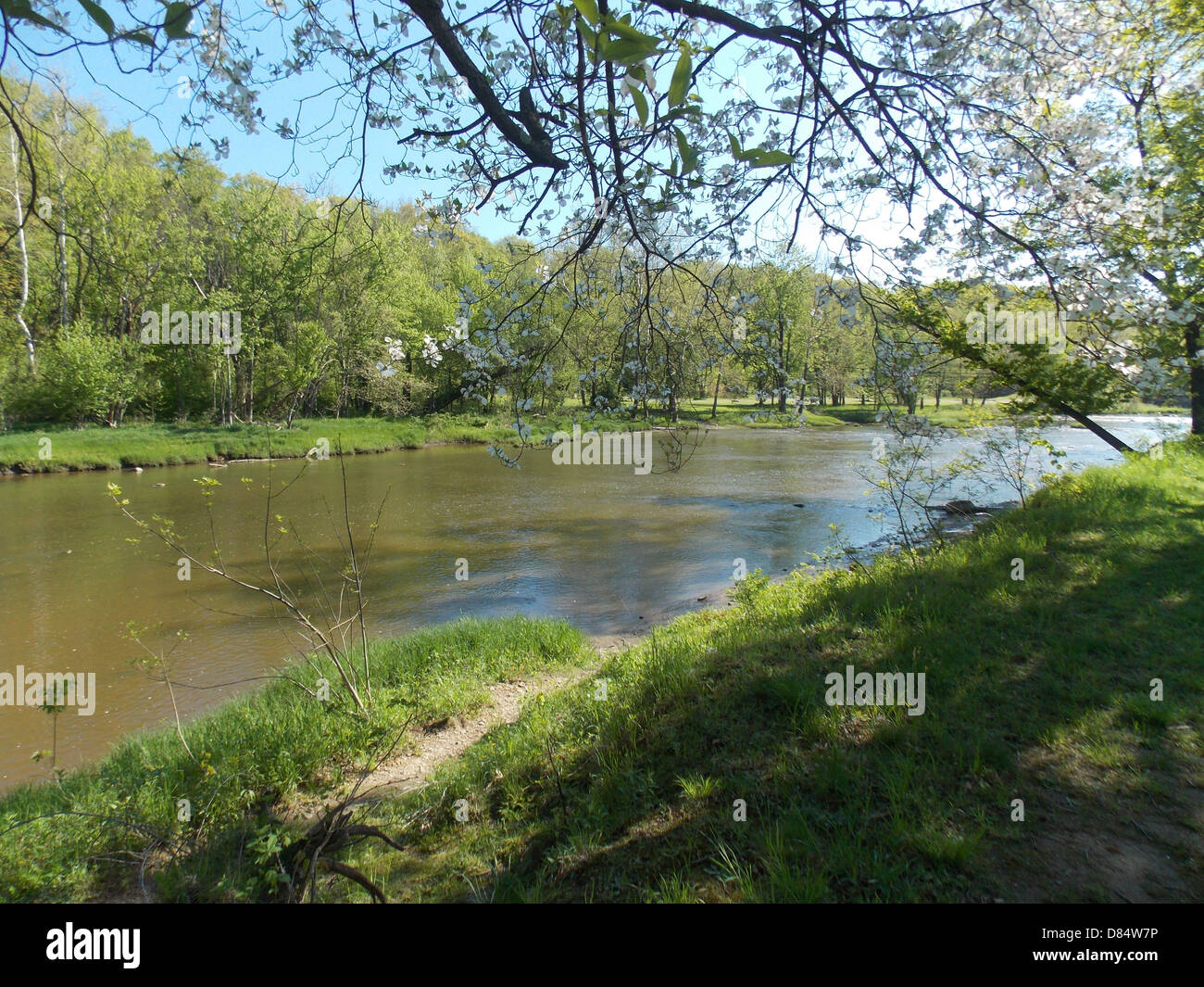 Ein Fluss im Nordosten Ohios Stockfoto