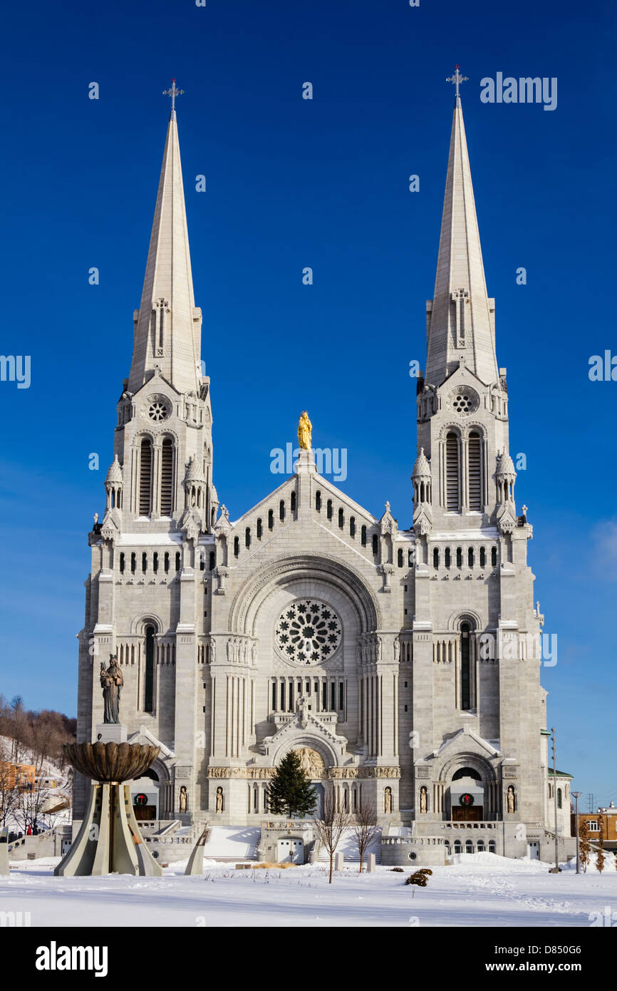 Die Basilika der Heiligen Anna in Quebec City, Kanada. Stockfoto