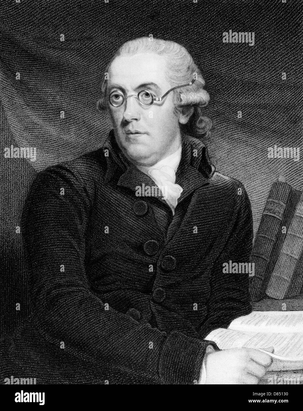 Robert Nares (1753-1829) auf Kupferstich aus dem Jahr 1835. Englischer Geistlicher, Philologe und Autor. Stockfoto