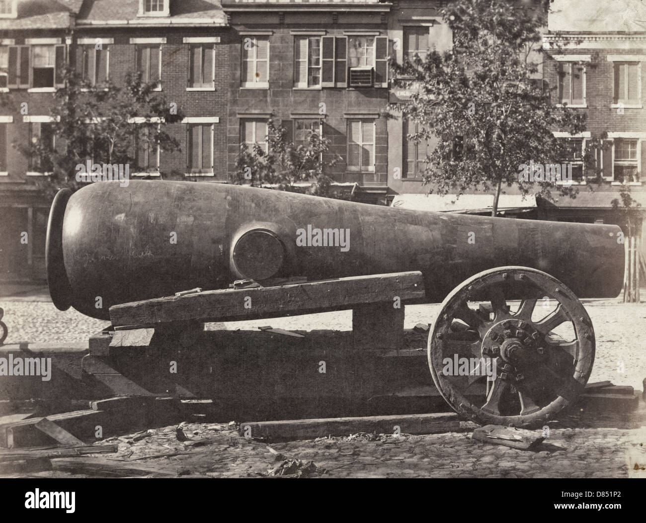 Die "Floyyd" Waffe: 15 Zoll, Reichweite 6 Meilen. Eine Kanone namens The Floyyd [d. h. Floyd] Waffe ca. 1863 Stockfoto