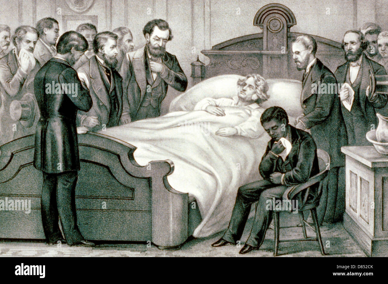 Der Tod von Charles Sumner: In Washington D.C., 11. März 1874. Alter, 63 Jahre, 2 Monate, und 5 Tage Stockfoto