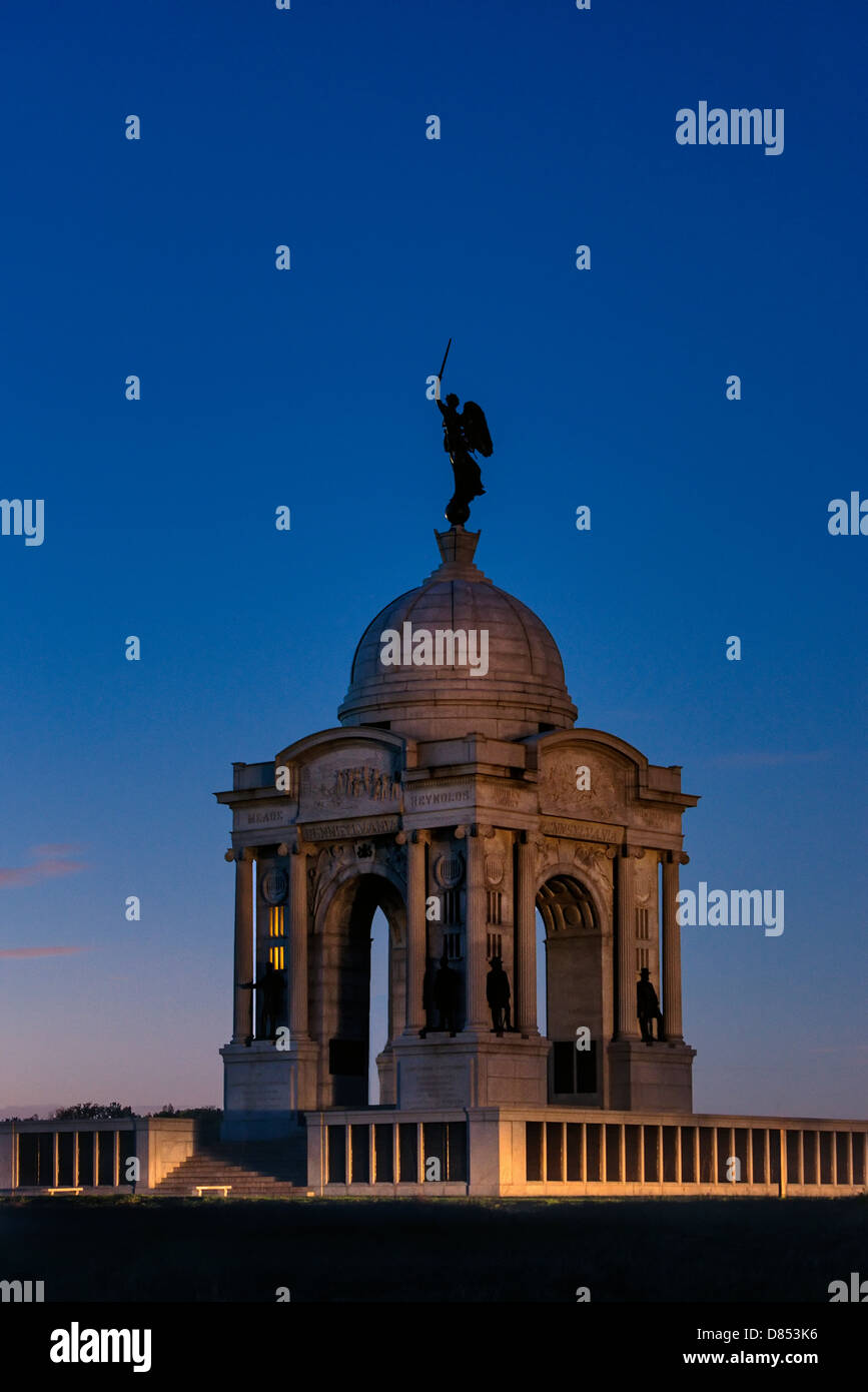 Zustand von Pennsylvania Denkmal, Gettysburg National Military Park, Pennsylvania, USA Stockfoto