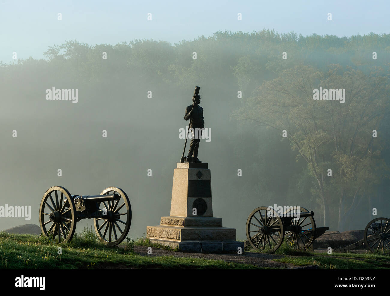 Devil's Den Monument, Gettysburg National Military Park, Pennsylvania, USA Stockfoto