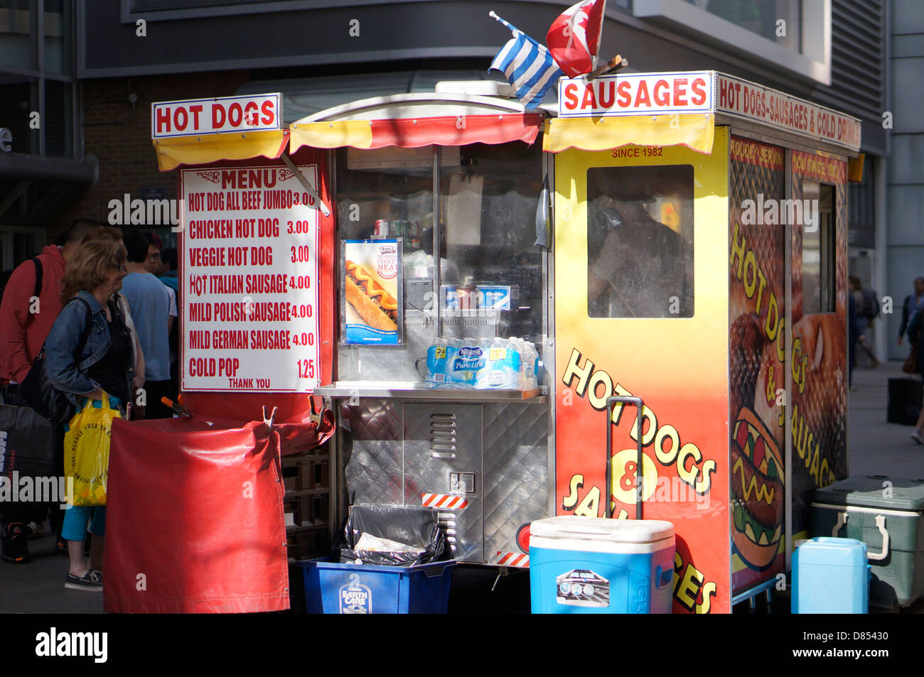 Hot-Dog-Stand, Toronto Stockfoto