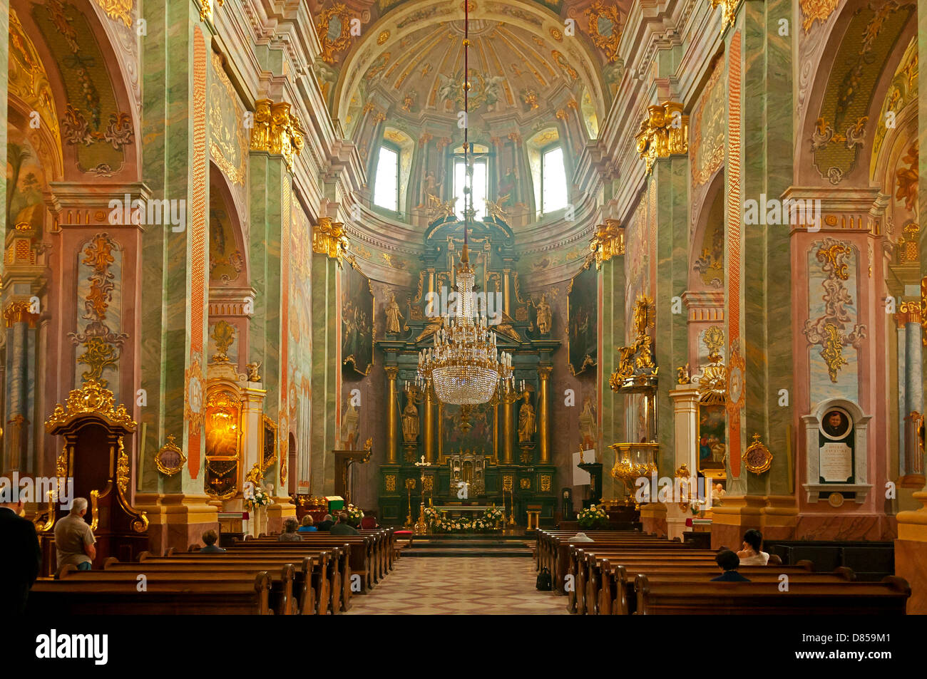 Im Inneren der Kirche erzkathedralen, Lublin, Polen Stockfoto