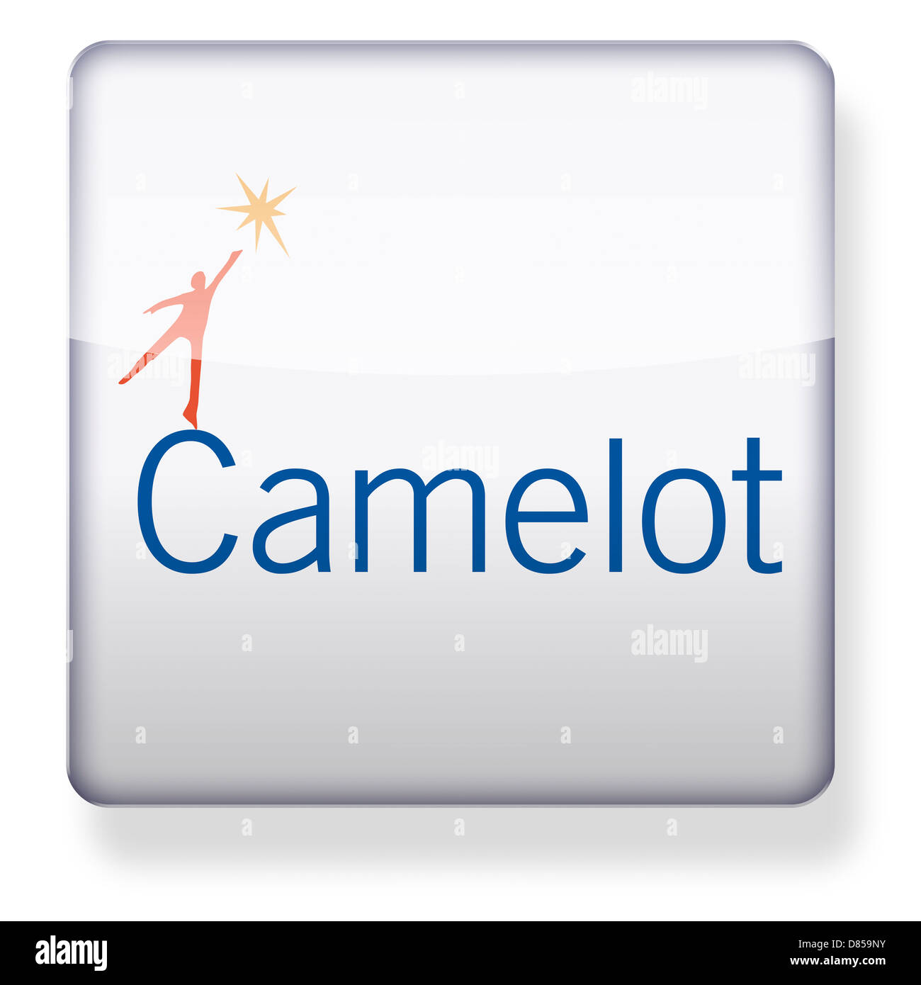 Camelot Gruppenlogo als ein app-Symbol. Clipping-Pfad enthalten. Stockfoto