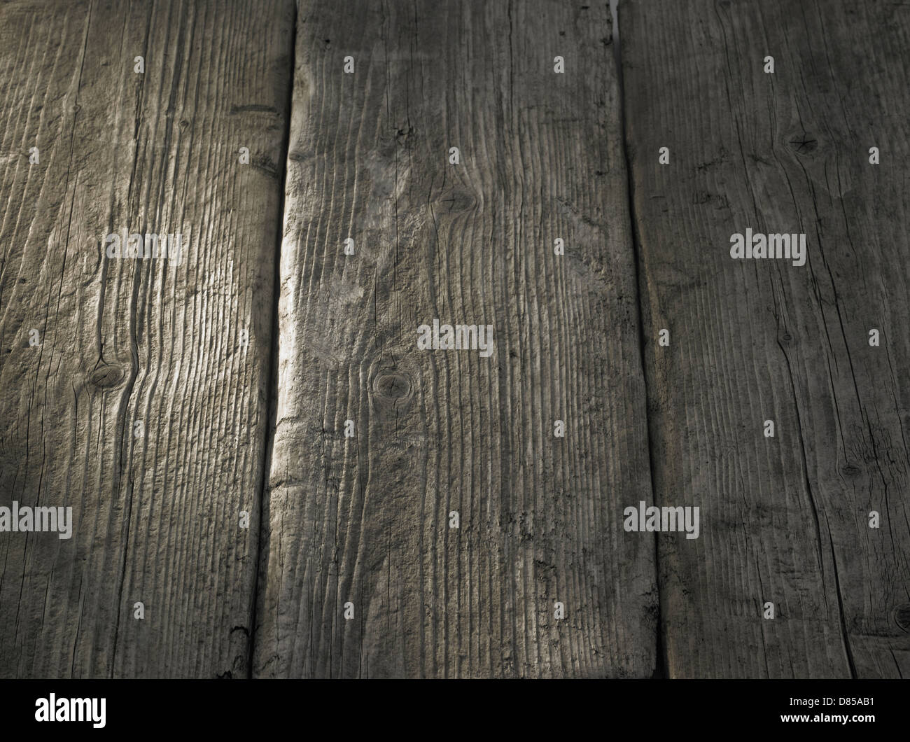 Holzmaserung Plank Hintergründe. Alt, grau, getragen, verwittert, gekörnt, BBQ, Stockfoto