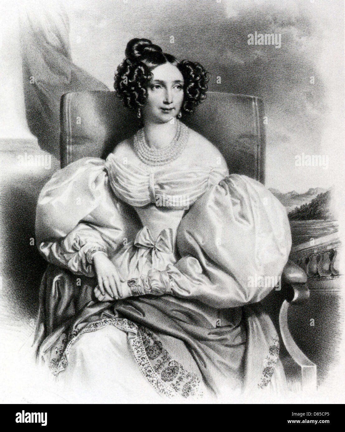 ERZHERZOGIN SOPHIE von Österreich (1805-1872) im Jahre 1832. Ihr ältester Sohn wurde Emperoro Franz Joseph Stockfoto