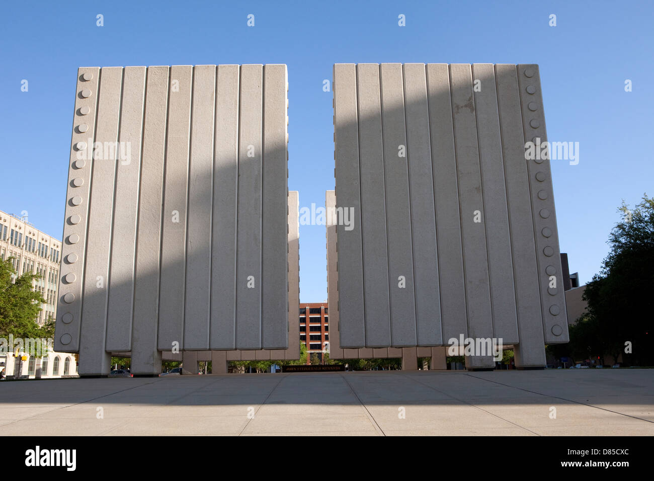 Ein Blick auf die John F. Kennedy Memorial in Dallas, Texas Stockfoto