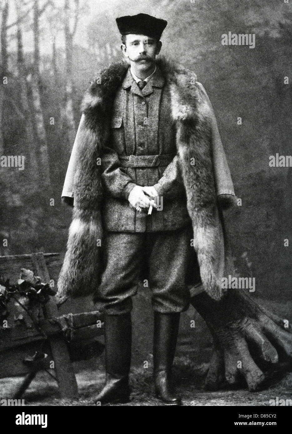 RUDOLF, Kronprinz von Österreich (1858-1889) über 1887 fotografiert. Er beging Selbstmord. Stockfoto