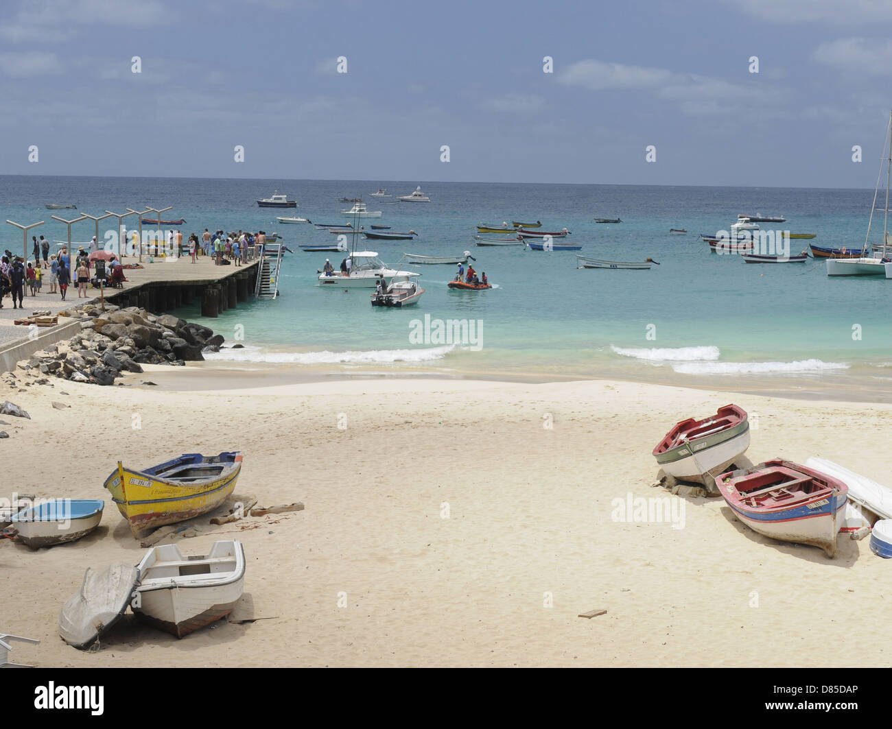 Santa Maria Beach Insel Sal Kapverden Stockfoto