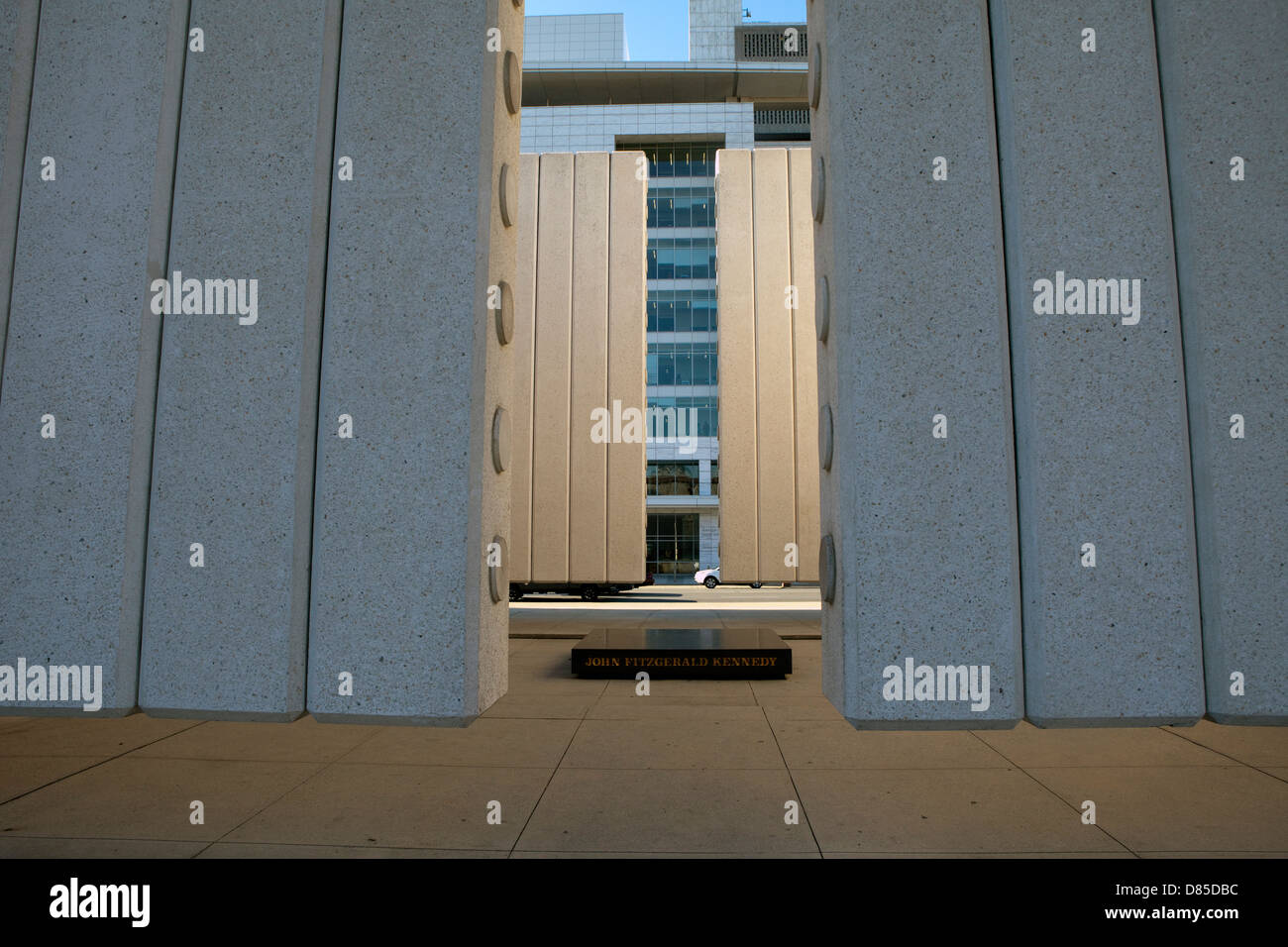 Ein Blick auf die John F. Kennedy Memorial in Dallas, Texas Stockfoto