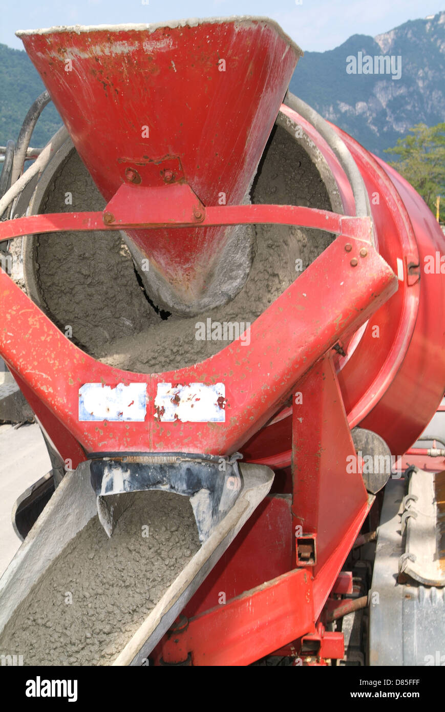 Zement-Mischung LKW Stockfoto