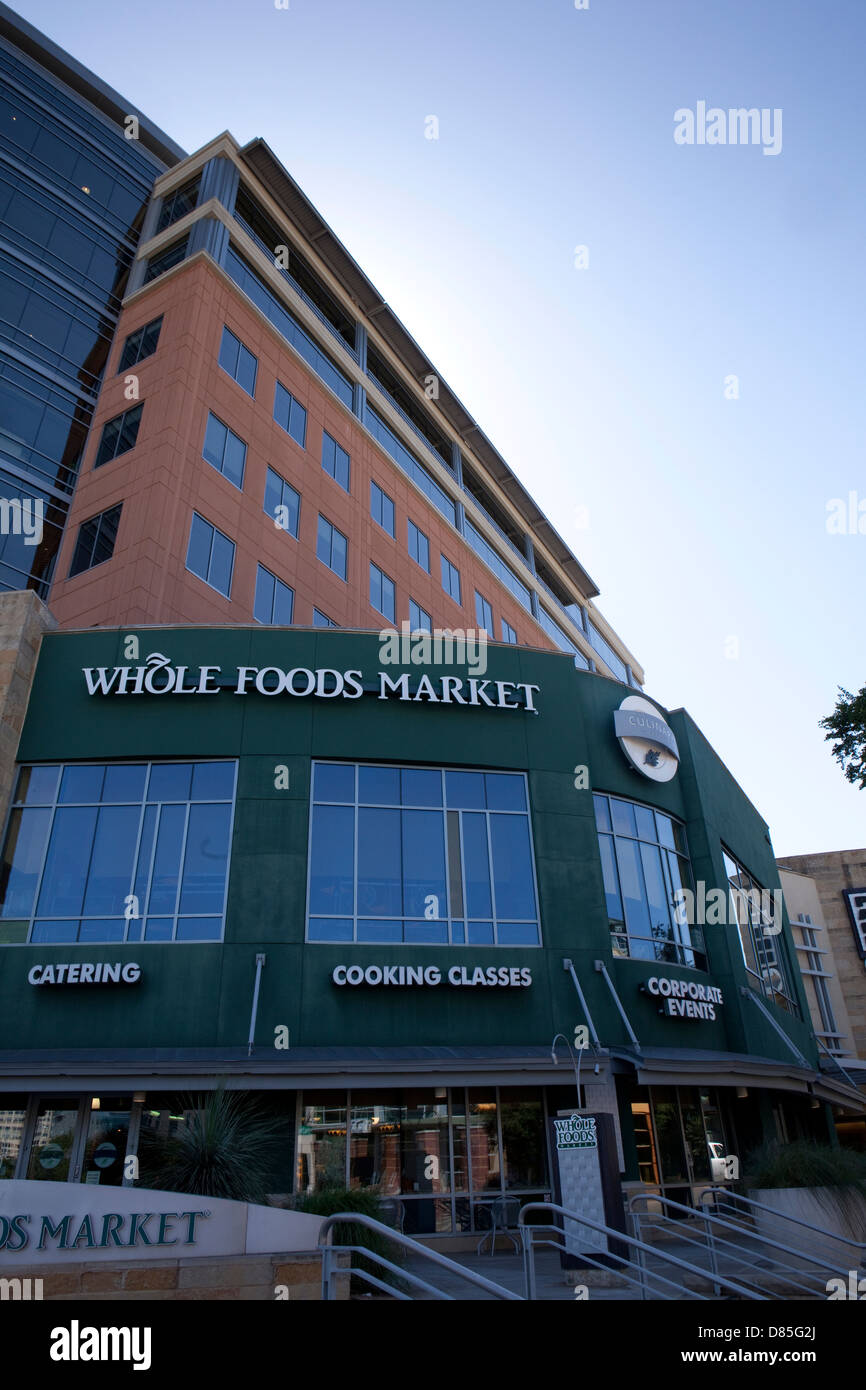 Ein Blick auf die Whole Foods-Hauptsitz in Austin, Texas Stockfoto