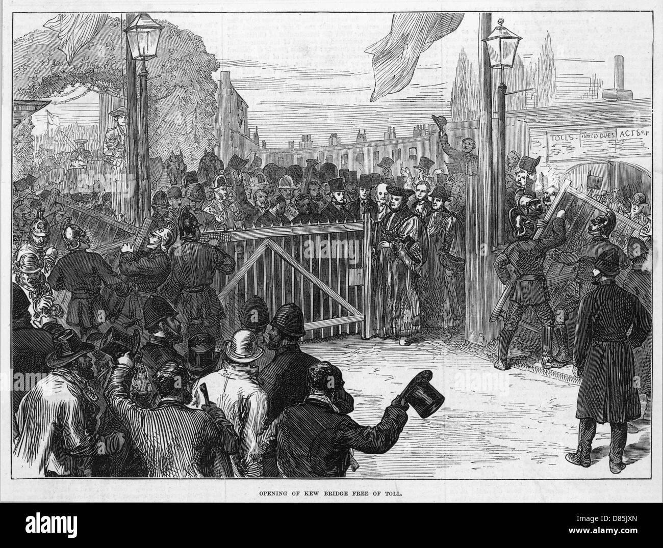 Eröffnung der Kew Bridge, gebührenfrei 1873 Stockfoto