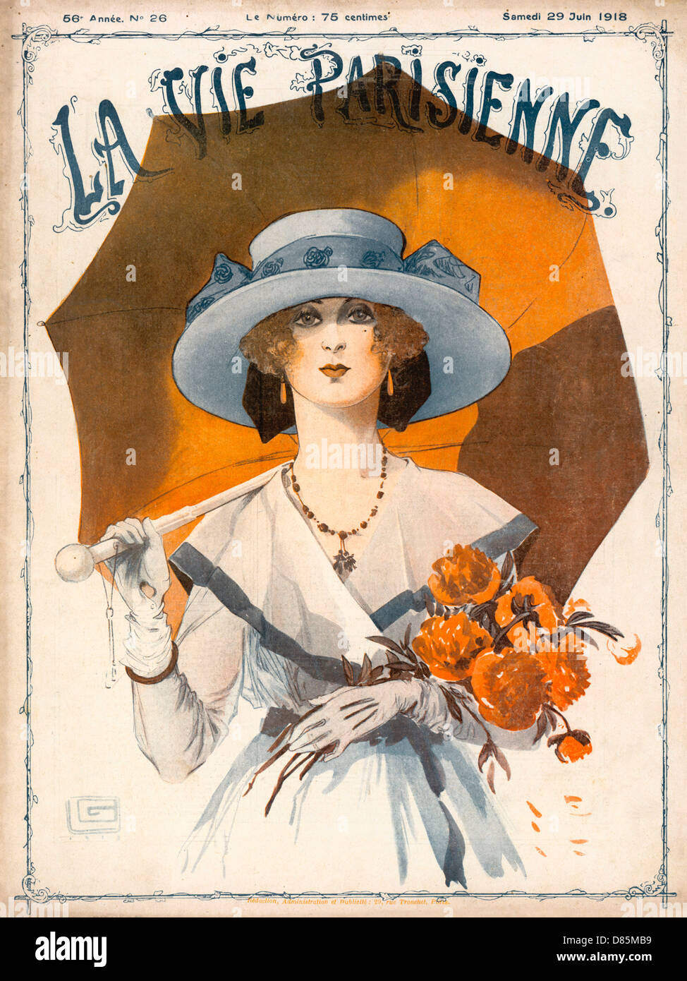 Frauen mit Parasol 1918 Stockfoto