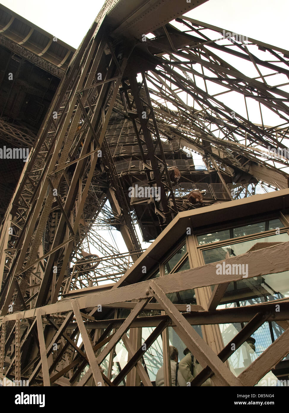 Eiffelturm, Closeup Konstruktionsdetail. Stockfoto