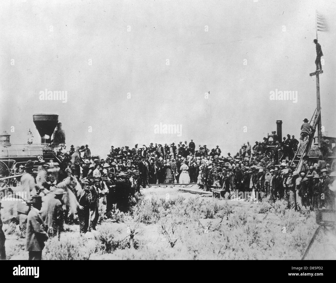 Erste transkontinentale Eisenbahnverbindung, Utah Stockfoto