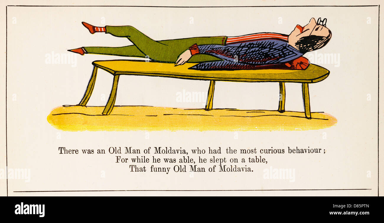 Der alte Mann von Moldawien, Edward Lear Stockfoto