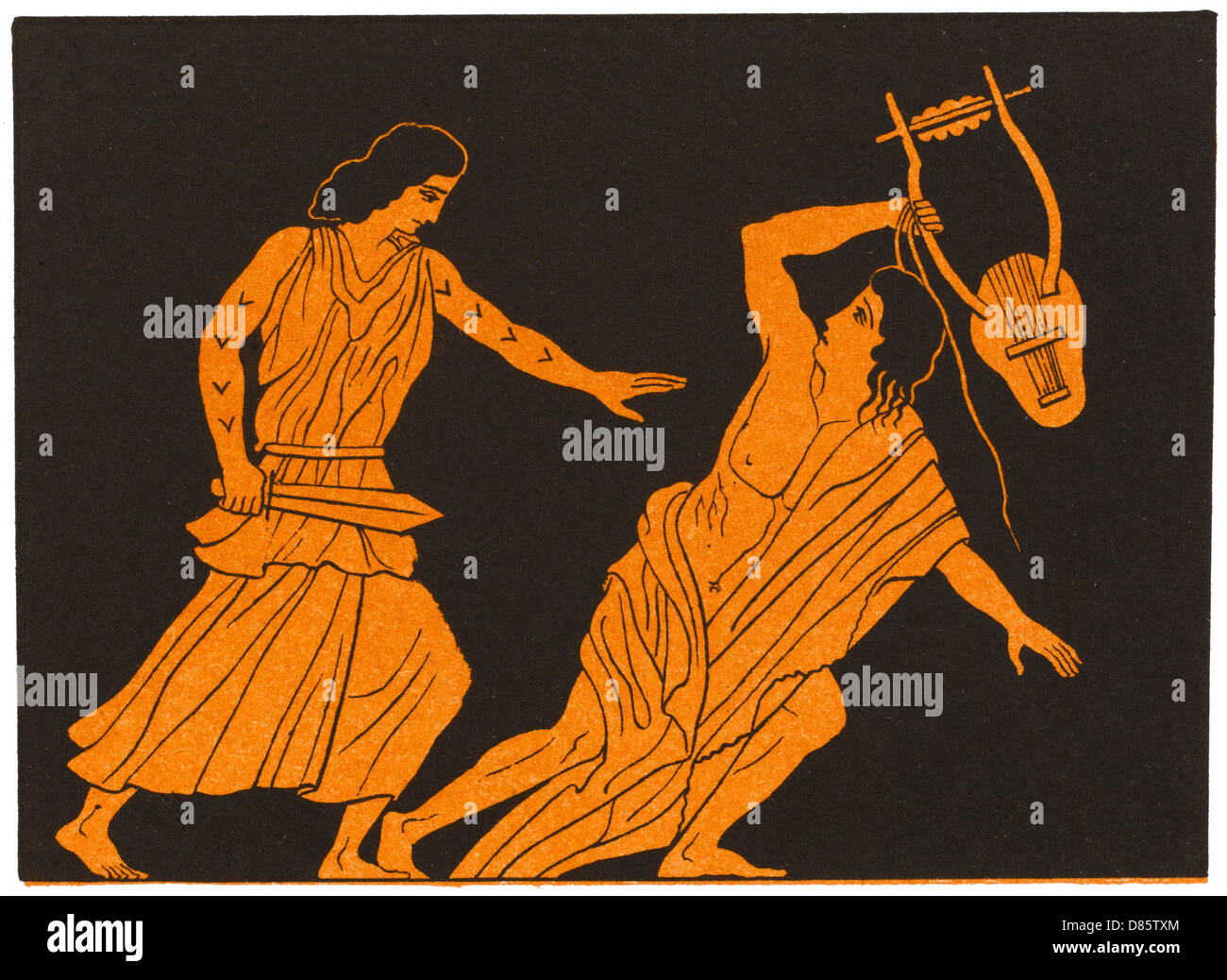 Der Tod von Orpheus im griechischen Mythos Stockfoto